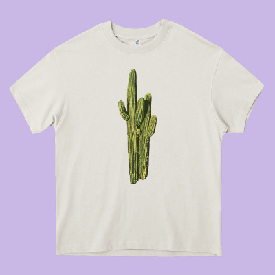 Saguaro Cactus Heavy Core Tee Designed By Lillyallendesigns