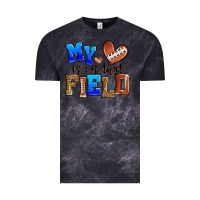 Cloud Black my heart is on that field american football Vintage Tee - Zillion Design Studio