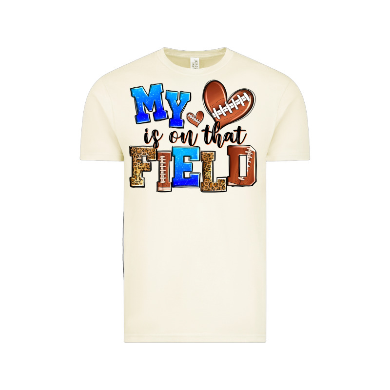 My Heart Is On That Field American Football Vintage Tee by Zillion Design Studio | Teevron