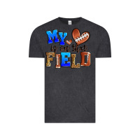 Vintage Black my heart is on that field american football Vintage Tee - Zillion Design Studio