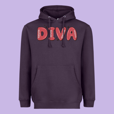 Diva Heavyweight Hoodie Designed By Maliassmallbusiness