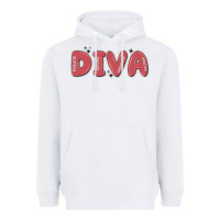 White diva Heavyweight Hoodie - MaliasSmallBusiness