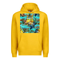 Lemon Lake Fish And Reeds With Leopard Seamless Pattern Bbs Premium Hoodie - BundleAndBundleShop