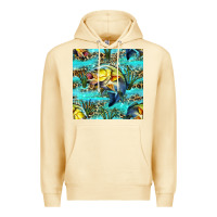 Lake Fish And Reeds With Leopard Seamless Pattern Bbs Premium Hoodie | Teevron
