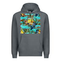 Rock Lake Fish And Reeds With Leopard Seamless Pattern Bbs Premium Hoodie - BundleAndBundleShop