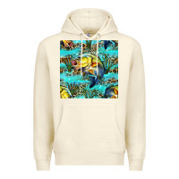 Sandshell Lake Fish And Reeds With Leopard Seamless Pattern Bbs Premium Hoodie - BundleAndBundleShop