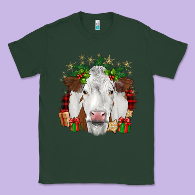Christmas Simmental Classic Tee Designed By Jahusdesignshop