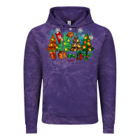 Cloud Purple christmas trees with basketball Vintage Hoodie - Zillion Design Studio