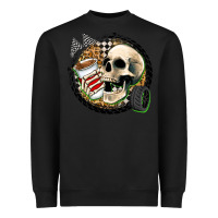 Black race skull Heavyweight Sweatshirt - Zillion Design Studio