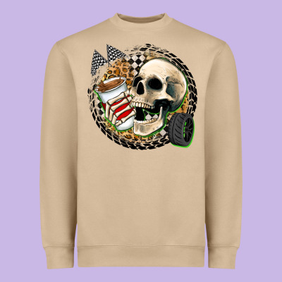 Race Skull Heavyweight Sweatshirt Designed By Zillion Design Studio