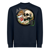 Navy race skull Heavyweight Sweatshirt - Zillion Design Studio