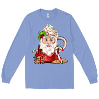 Colony Blue santa coffee Long Sleeve Tee - JahusDesignShop