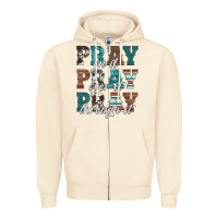 Sandshell pray on it pray over it pray through it Zipper Hoodie - Artiststas