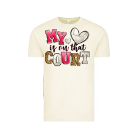 My Heart Is On That Court Volleyball Vintage Tee | Teevron