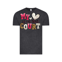 Vintage Black my heart is on that court volleyball Vintage Tee - Zillion Design Studio