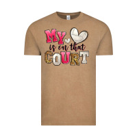 Vintage Coffee my heart is on that court volleyball Vintage Tee - Zillion Design Studio