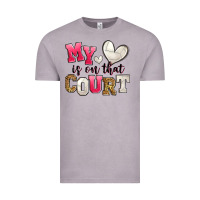 Vintage Zinc my heart is on that court volleyball Vintage Tee - Zillion Design Studio