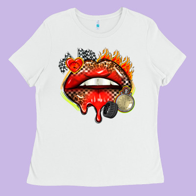 Race Lips Ladies Tee Designed By Adodesignshop