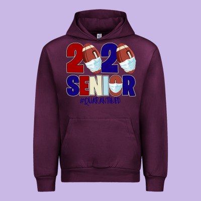 Quarantined Senior 2020 American Football Urban Hoodie Designed By Bettercallsaul