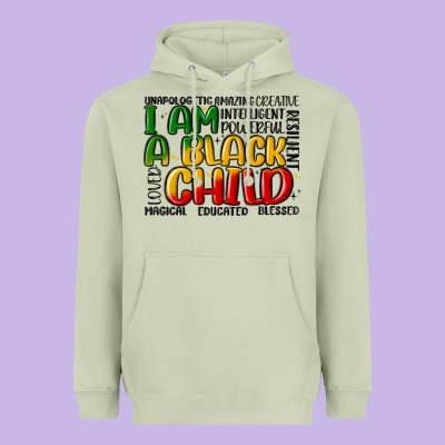 I Am A Black Child Heavyweight Hoodie Designed By Maliassmallbusiness