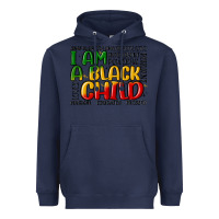 Navy i am a black child Heavyweight Hoodie - MaliasSmallBusiness