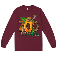 Burgundy zoo crew Long Sleeve Tee - AdoDesignShop