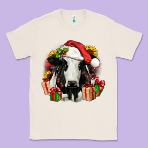 Christmas Holstein Classic Tee Designed By Jahusdesignshop