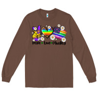 Chestnut peace love  equality Long Sleeve Tee - AdoDesignShop