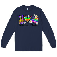 Navy peace love  equality Long Sleeve Tee - AdoDesignShop