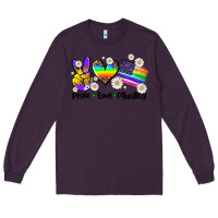 Plum peace love  equality Long Sleeve Tee - AdoDesignShop