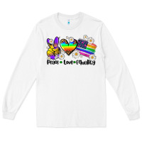 White peace love  equality Long Sleeve Tee - AdoDesignShop