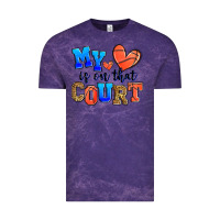 Cloud Purple my heart is on that court basketball Vintage Tee - Zillion Design Studio