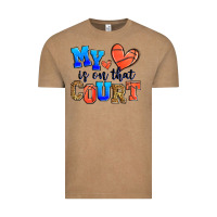 Vintage Coffee my heart is on that court basketball Vintage Tee - Zillion Design Studio