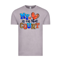 Vintage Zinc my heart is on that court basketball Vintage Tee - Zillion Design Studio