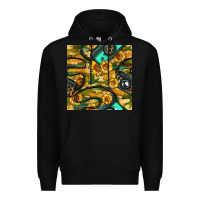 Black Leopard Digital Camera And Sunflowers With Camouflage Seamless Pattern Premium Hoodie - BundleAndBundleShop