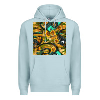 Blue Mist Leopard Digital Camera And Sunflowers With Camouflage Seamless Pattern Premium Hoodie - BundleAndBundleShop