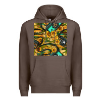 Coffee Leopard Digital Camera And Sunflowers With Camouflage Seamless Pattern Premium Hoodie - BundleAndBundleShop