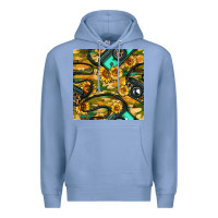 Colony Blue Leopard Digital Camera And Sunflowers With Camouflage Seamless Pattern Premium Hoodie - BundleAndBundleShop