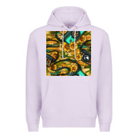 Lilac Leopard Digital Camera And Sunflowers With Camouflage Seamless Pattern Premium Hoodie - BundleAndBundleShop
