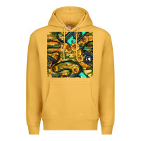 Mustard Leopard Digital Camera And Sunflowers With Camouflage Seamless Pattern Premium Hoodie - BundleAndBundleShop