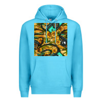 Ocean Blue Leopard Digital Camera And Sunflowers With Camouflage Seamless Pattern Premium Hoodie - BundleAndBundleShop