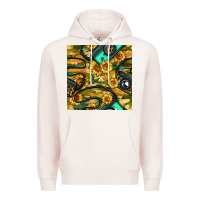 Pale Pink Leopard Digital Camera And Sunflowers With Camouflage Seamless Pattern Premium Hoodie - BundleAndBundleShop