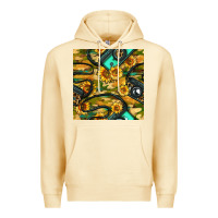 Pina Colada Leopard Digital Camera And Sunflowers With Camouflage Seamless Pattern Premium Hoodie - BundleAndBundleShop