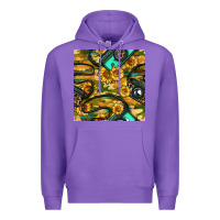 Purple Leopard Digital Camera And Sunflowers With Camouflage Seamless Pattern Premium Hoodie - BundleAndBundleShop