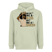 Matcha hustle like a boss live like a queen Heavyweight Hoodie - MaliasSmallBusiness