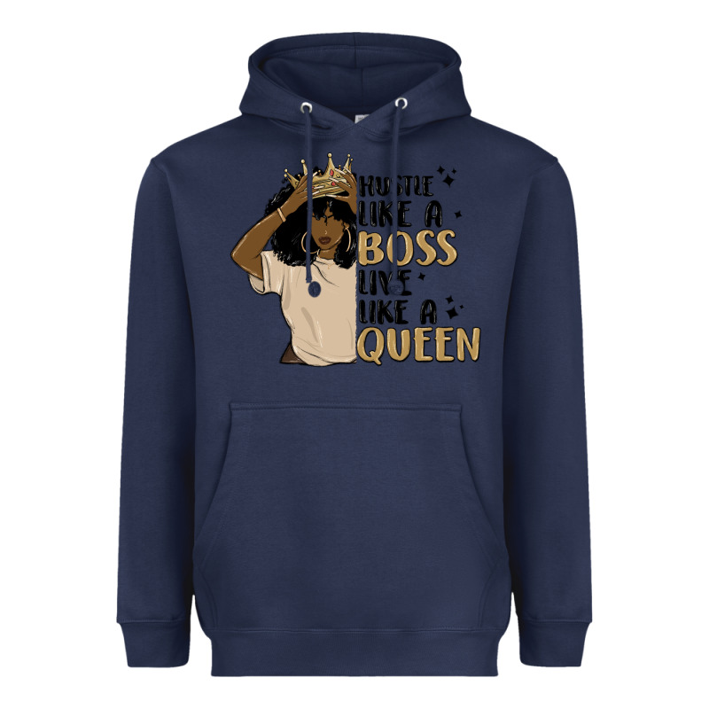 Hustle Like A Boss Live Like A Queen Heavyweight Hoodie by MaliasSmallBusiness | Teevron