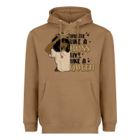 Toasted Coconut hustle like a boss live like a queen Heavyweight Hoodie - MaliasSmallBusiness