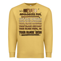 Antique Gold never apologize Premium Sweatshirt - MaliasSmallBusiness