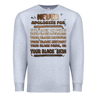 Heather Grey never apologize Premium Sweatshirt - MaliasSmallBusiness