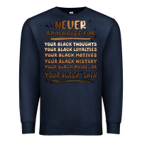 Navy never apologize Premium Sweatshirt - MaliasSmallBusiness